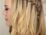 Hairstyles Braids with Hair Down Tutorials Tutorial Waterfall Braid Half Updo Hairstyles