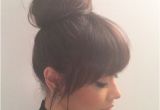 Hairstyles Buns with Bangs top Bun and Bangs … Hair Ideas