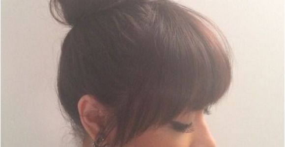 Hairstyles Buns with Bangs top Bun and Bangs … Hair Ideas