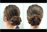 Hairstyles Buns Youtube Triple Twists and Bun Babesinhairland