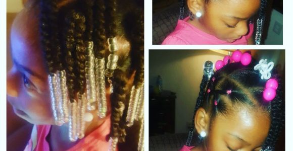 Hairstyles for Little Black Girls with Natural Hair Simple Hair Styles for Little Black Girls Braids Beads and