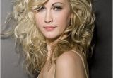 Hairstyles for Long Blonde Curly Hair Long Wavy Layered Hairstyles with Side Bangs