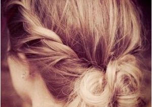 Hairstyles for Long Hair after Shower Give the Messy Bun A Little Makeover by Twisting the Sides and