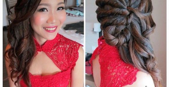 Hairstyles for Wedding Dinner Wedding Dinner Makeup & Hairdo Romantic Curl Twisted