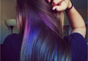 Hairstyles to Hide Dyed Hair Makic Oil Slick Hair Colors Hidden Under Layer Haircolor