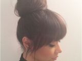 Hairstyles top Buns top Bun and Bangs … Hair Ideas