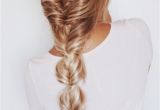 Hairstyles with Blonde Extensions Faux Fishtail Braid Blonde Ombre Balayage Highlights Extensions