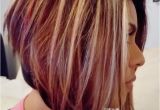 Hairstyles with Blonde Red and Brown Highlights Angled Bob with Blonde Highlights Brown and Red Lowlights Rfect