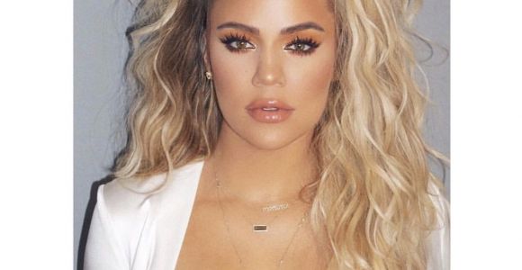 Half Up Hairstyles Khloe Kardashian Khloe Kardashian Curly Half Up Ponytail