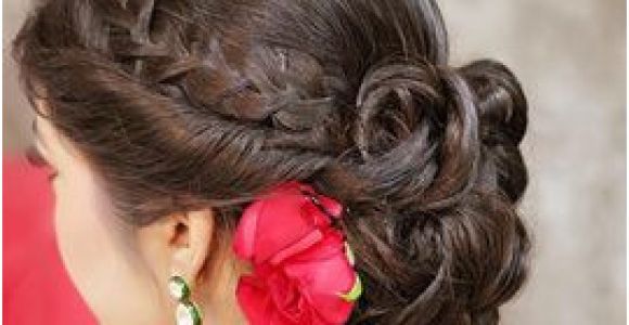 Half Updo Hairstyles for Saree Braided Bun Hairstyle Hair Styles