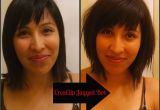 How to Cut A Bob Haircut Yourself Diy Long Textured Bob Using the Creaclip