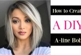 How to Cut A Bob Haircut Yourself How to Create A Diy A Line Bob Cut