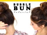 How to Do Easy Bun Hairstyles 2 Minute Bubble Bun Hairstyle