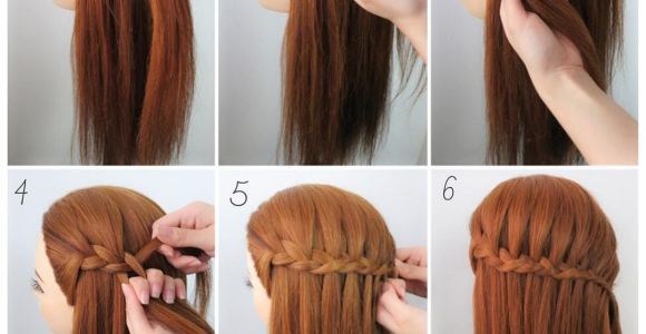 How to Make Waterfall Braid Hairstyle Three Strand Waterfall Braidsâ¤ Check Out the Steps Below 1