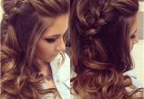 Prom Hairstyles Side Curls with Braid Braided Hairstyles with Curls Prom Long Hairstyle Ideas