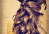 Quick Easy Fancy Hairstyles Elegant Curly Half Updos Hairstyle for Medium Long Hair