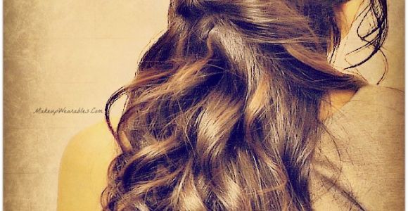 Quick Easy Fancy Hairstyles Elegant Curly Half Updos Hairstyle for Medium Long Hair