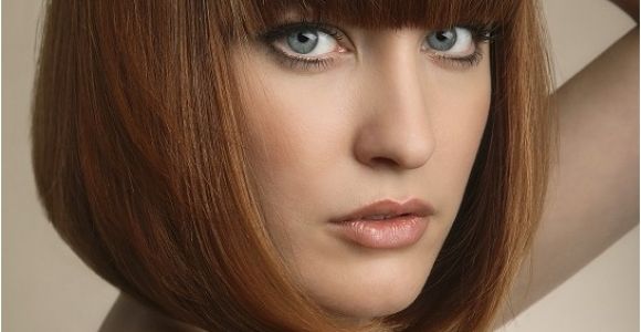 Straight Bob Haircuts with Bangs Short Haircuts with Bangs Side Swept Choppy & Straight