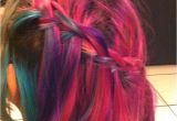 Tie Dye Hairstyles Confetti Hair W Side Braid â¨â¨ Pinterest