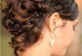 Wedding Hairstyles with Braids and Curls Curly Wedding Updos Curly Wedding Updo with Braid