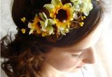 Wedding Hairstyles with Sunflowers Sunflower Hair Wreath Wedding Headpiece Yellow Flower Crown